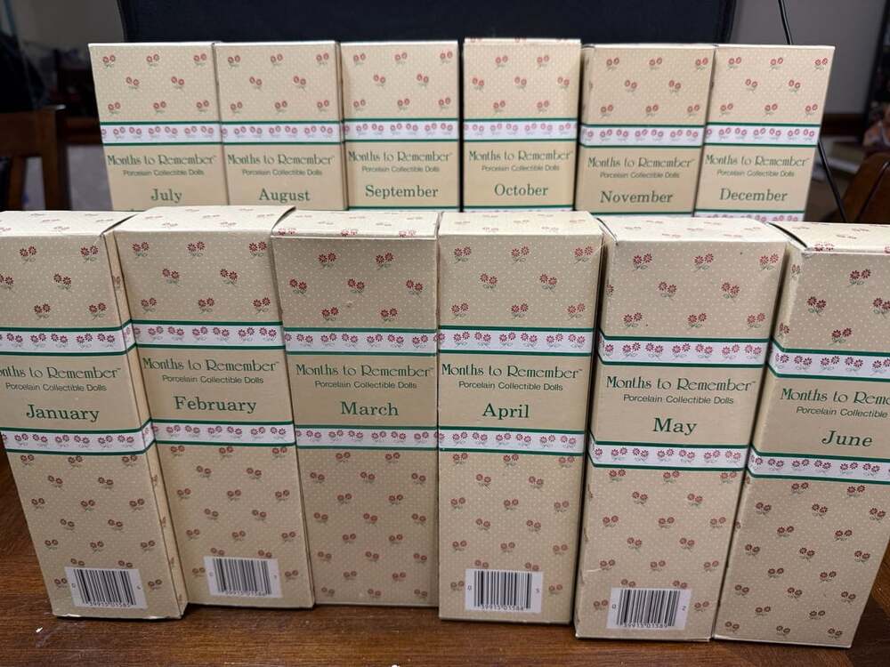 Months to Remember Porcelain Collectible Dolls Full Set of 12